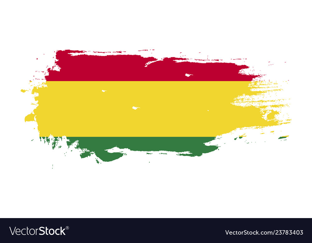 Grunge Pinselstrich mit bolivienischer Flagge