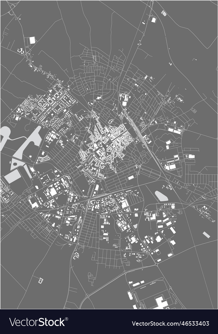 Map of the city kecskemet hungary Royalty Free Vector Image