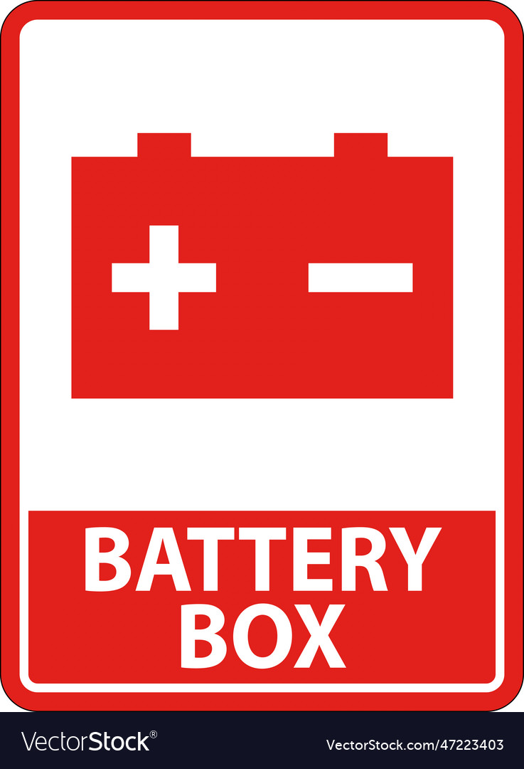 Symbol battery sign battery box on white Vector Image