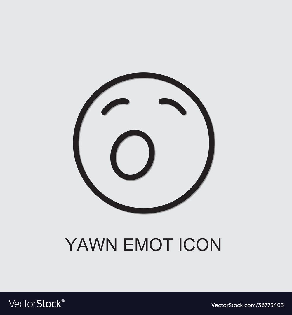 Yawn emot icon