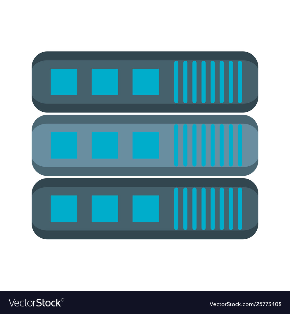 Database server technology symbol isolated