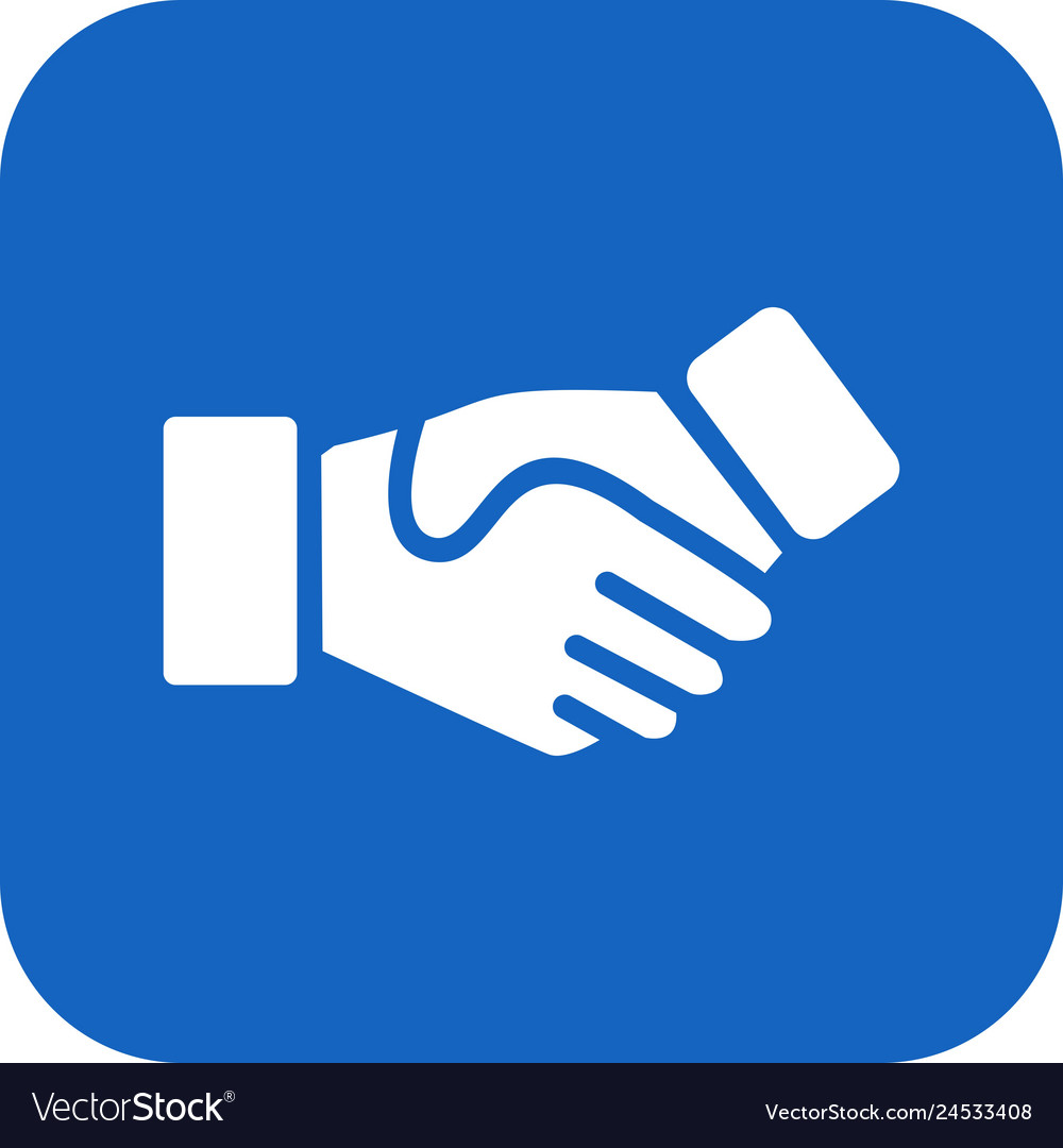 Handshake icon Royalty Free Vector Image - VectorStock