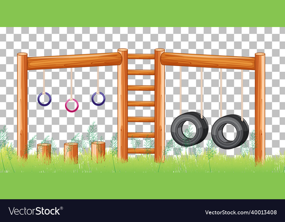 Hanging swing on transparent background Royalty Free Vector