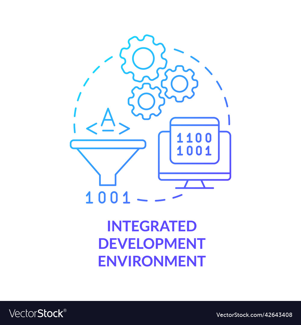 Integrated development environment blue gradient