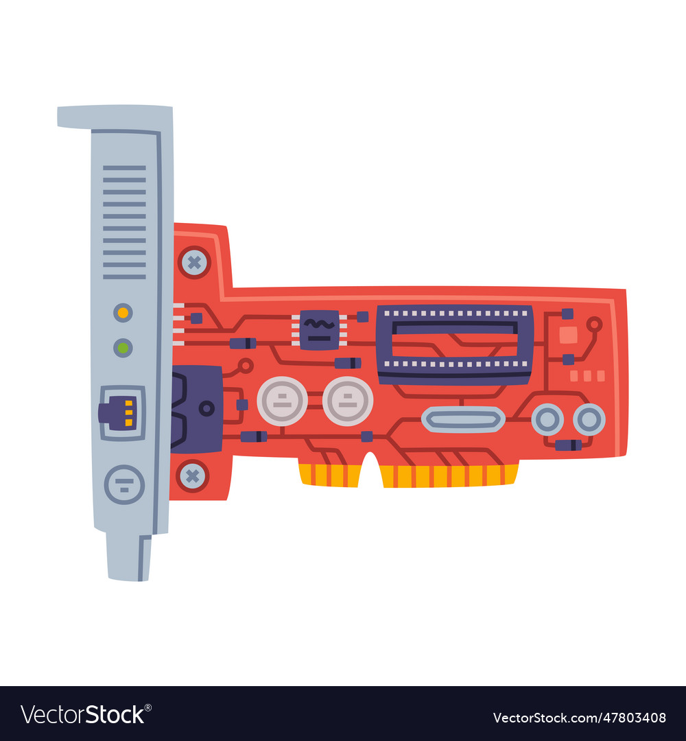 Network interface controller as personal computer Vector Image