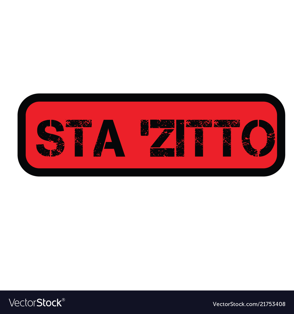 Shut up stamp in italian Royalty Free Vector Image