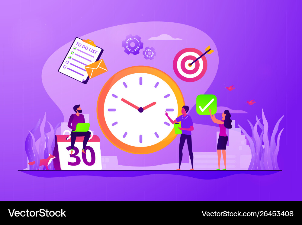 Time management concept Royalty Free Vector Image