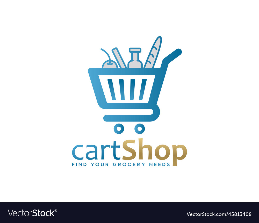 Trolley for shop logo or icon sign symbol 04 Vector Image