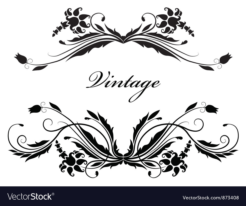 Vintage floral frame Royalty Free Vector Image