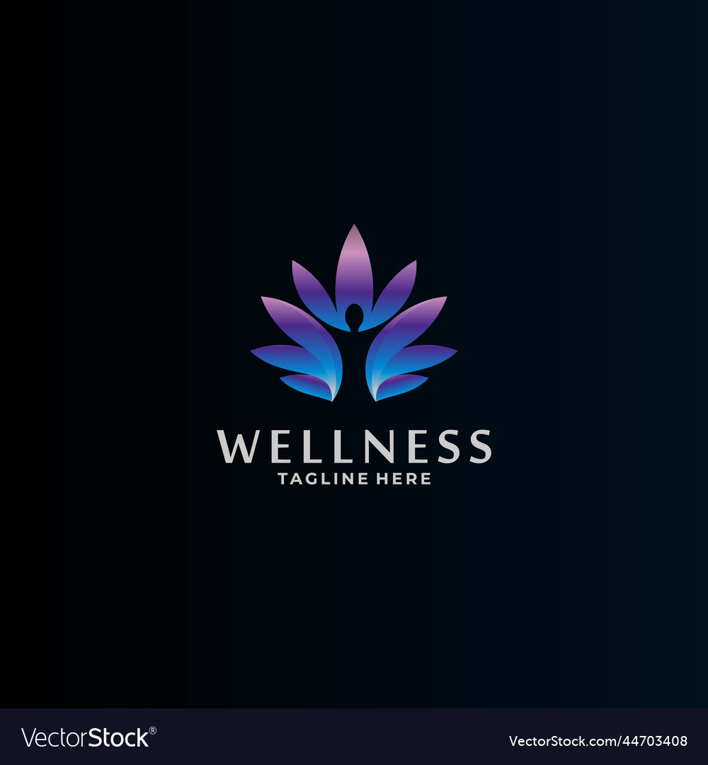 Wellness logo design template Royalty Free Vector Image