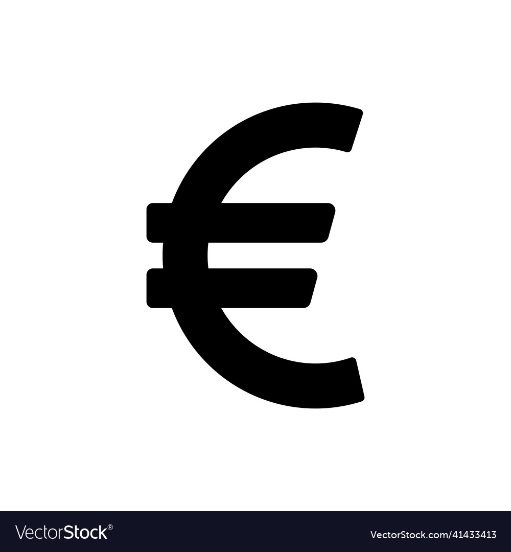 Euro currency symbol icon Royalty Free Vector Image