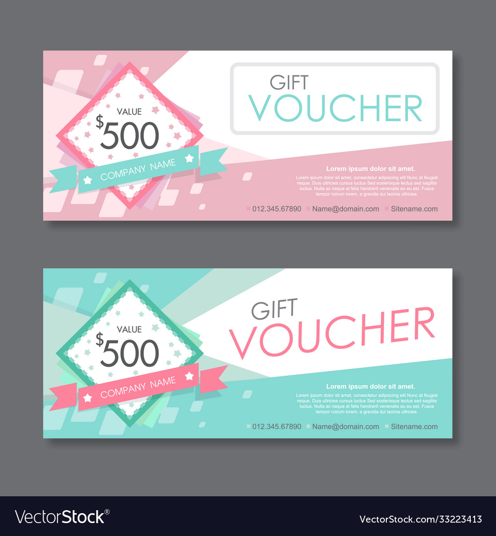 Gift voucher 54 Royalty Free Vector Image - VectorStock