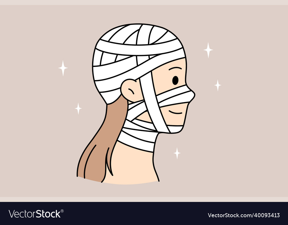Head injury and healthcare concept Royalty Free Vector Image