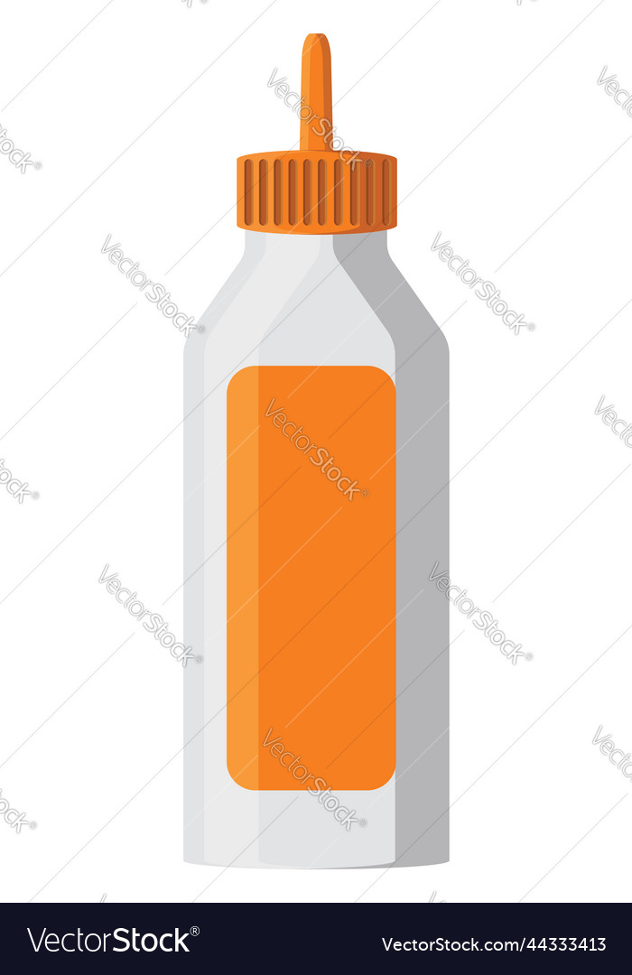 Orange Glue Bottle On A White Background Vector Image