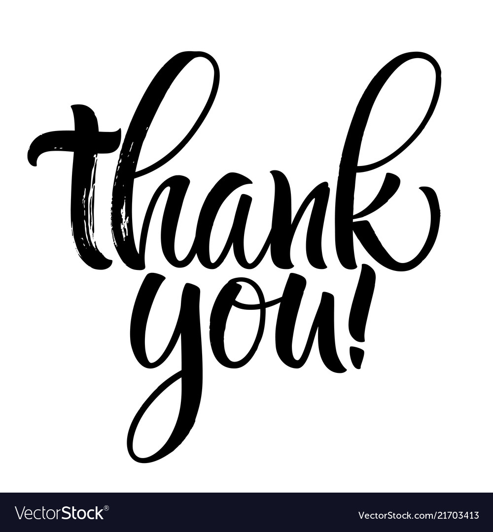 Download Thank you lettering Royalty Free Vector Image - VectorStock