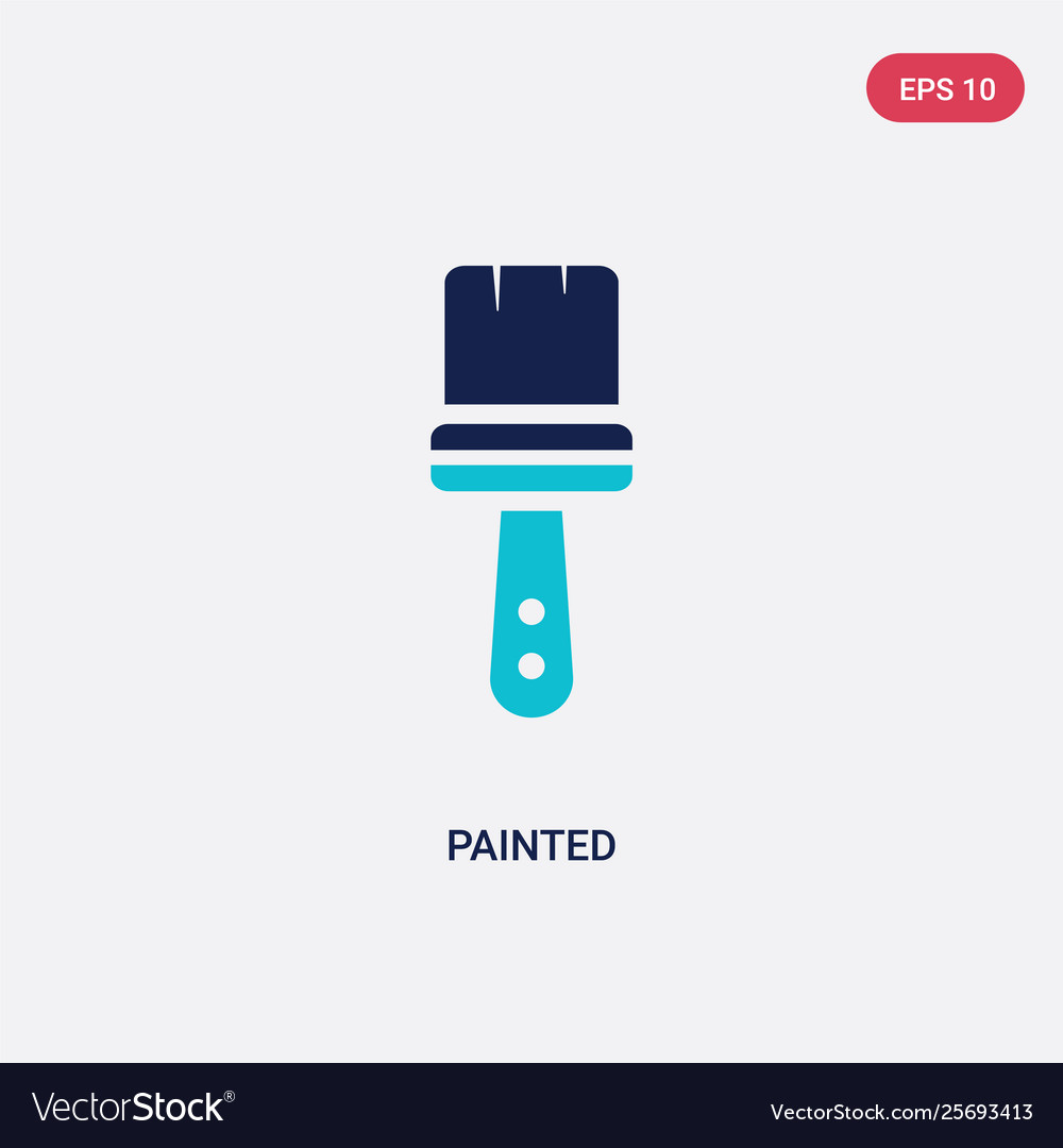 Two color painted icon from art concept isolated Vector Image