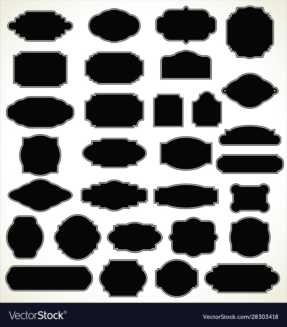 Blank frame and label collection Royalty Free Vector Image