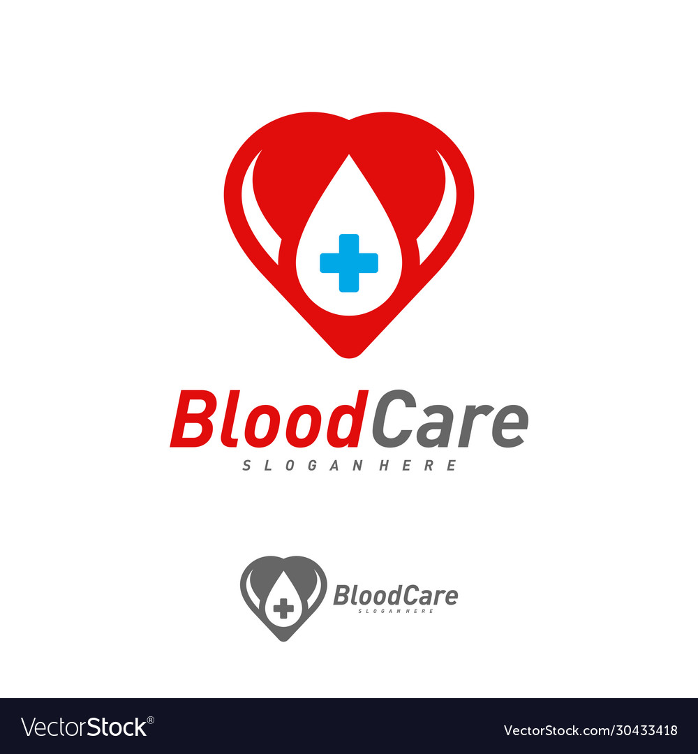 Blood love logo template creative