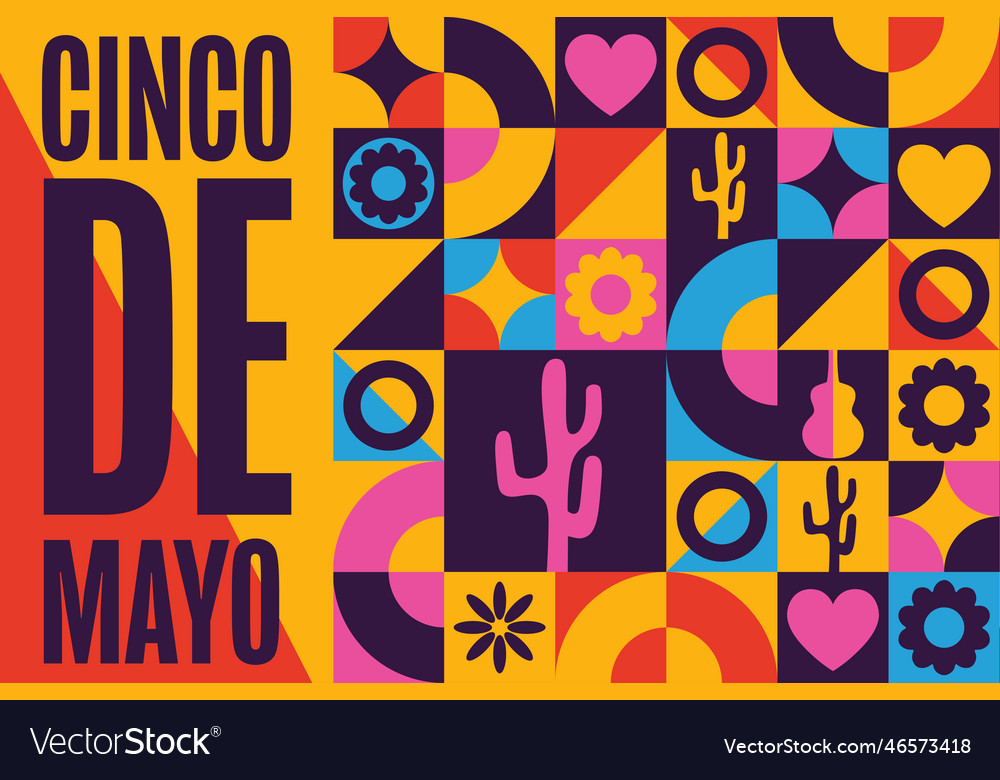 Cinco de mayo inscription may 5 in spanish