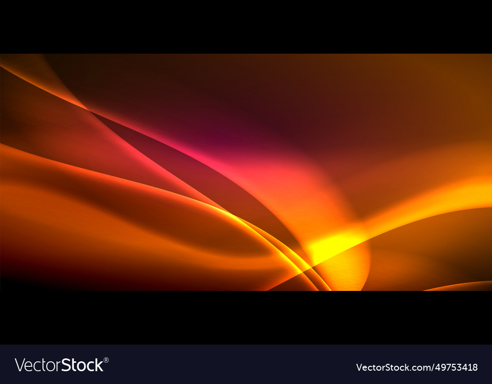 Dynamic waves in ethereal glow of neon lights Vector Image