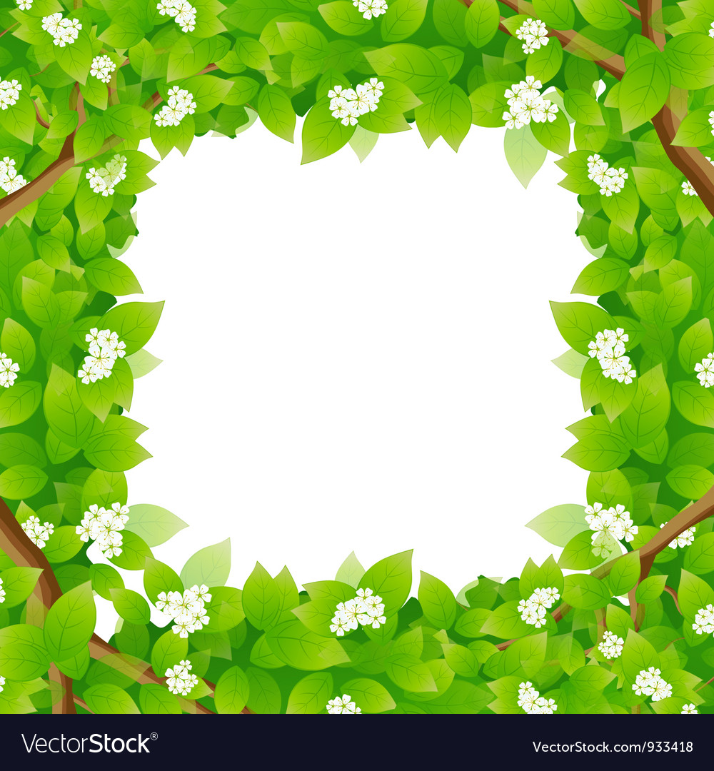 Leaves Framing a Message Area Royalty Free Vector Image