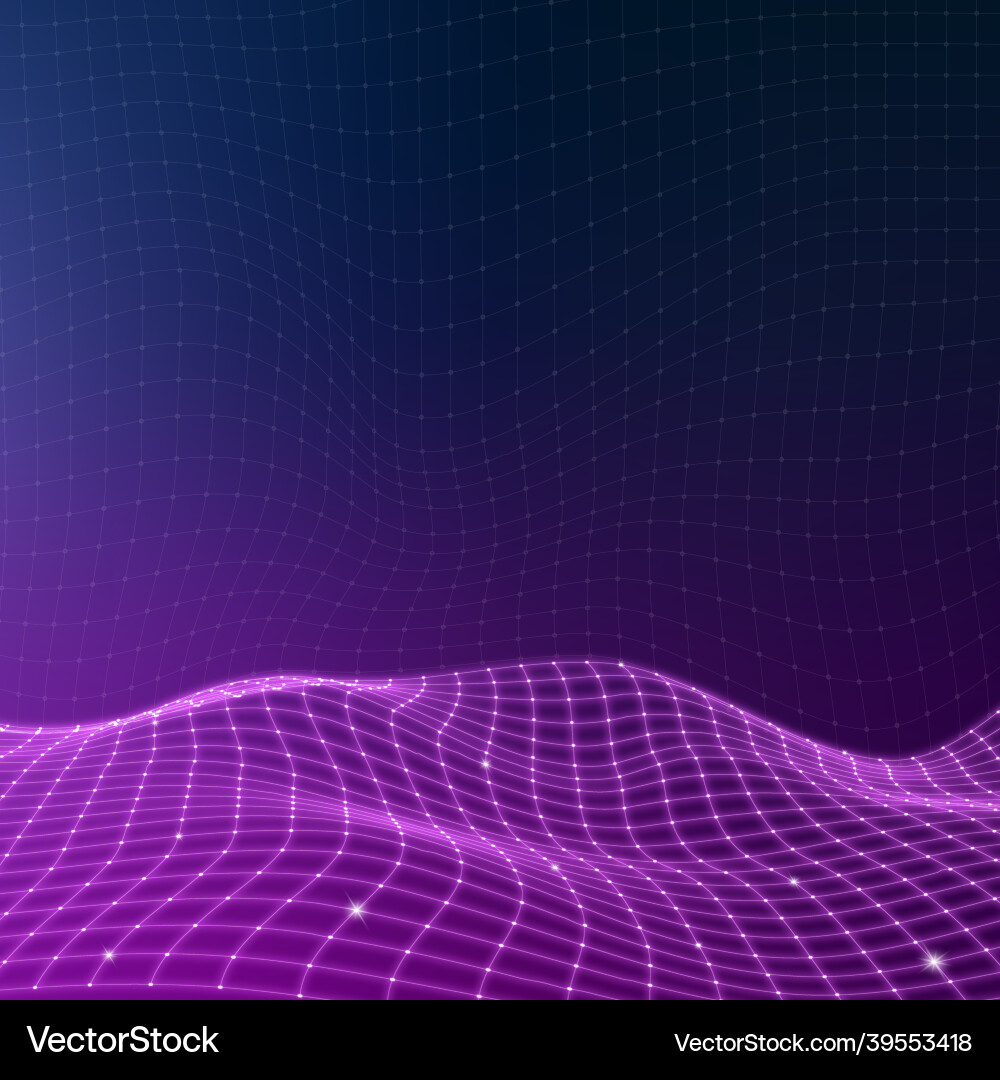 Purple 3d abstract wave pattern background Vector Image