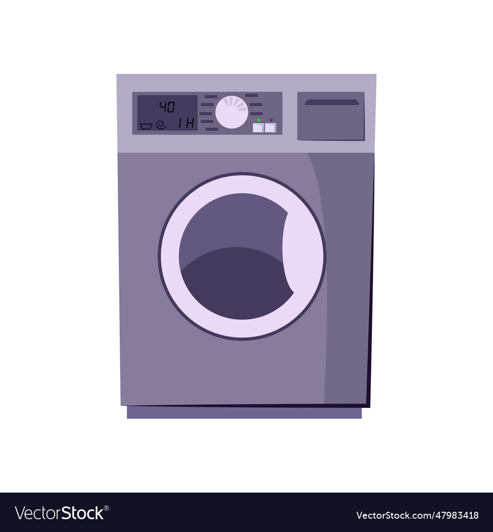 Washing machine cartoon Royalty Free Vector Image