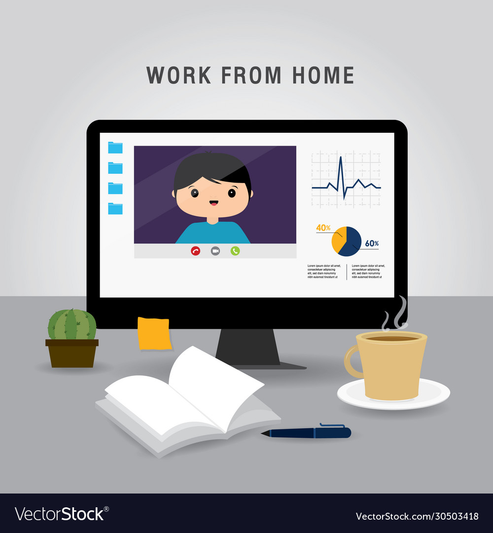 Work from home conference video call