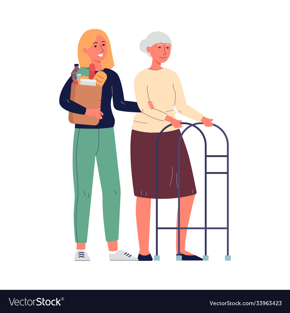 care-and-support-for-elderly-isolated-royalty-free-vector