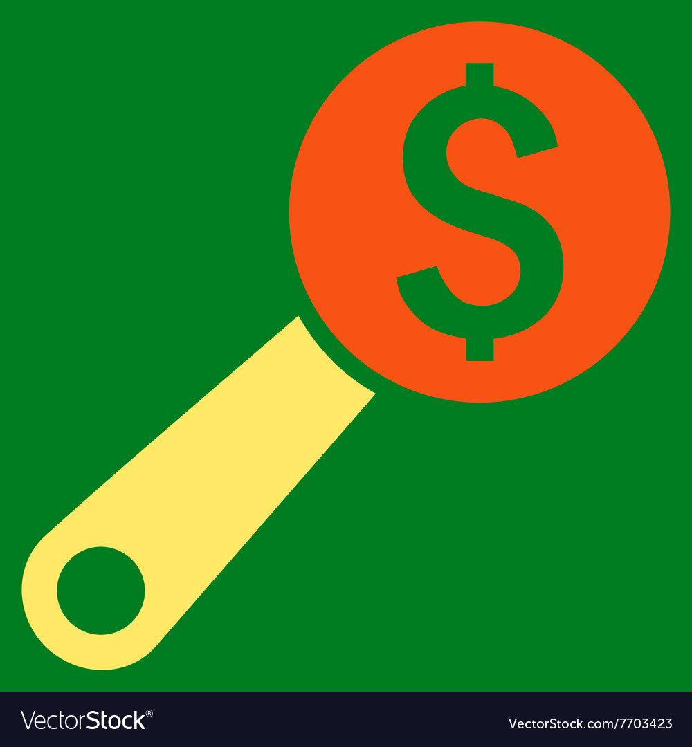 Financial audit flat icon Royalty Free Vector Image