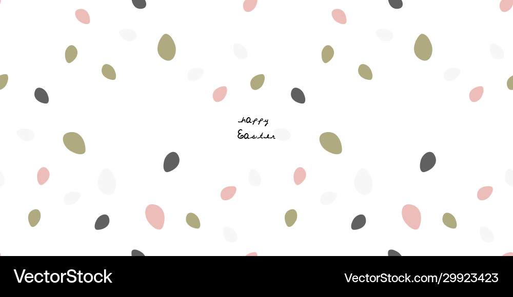 Happy easter seamless pattern with simple eggs Vector Image