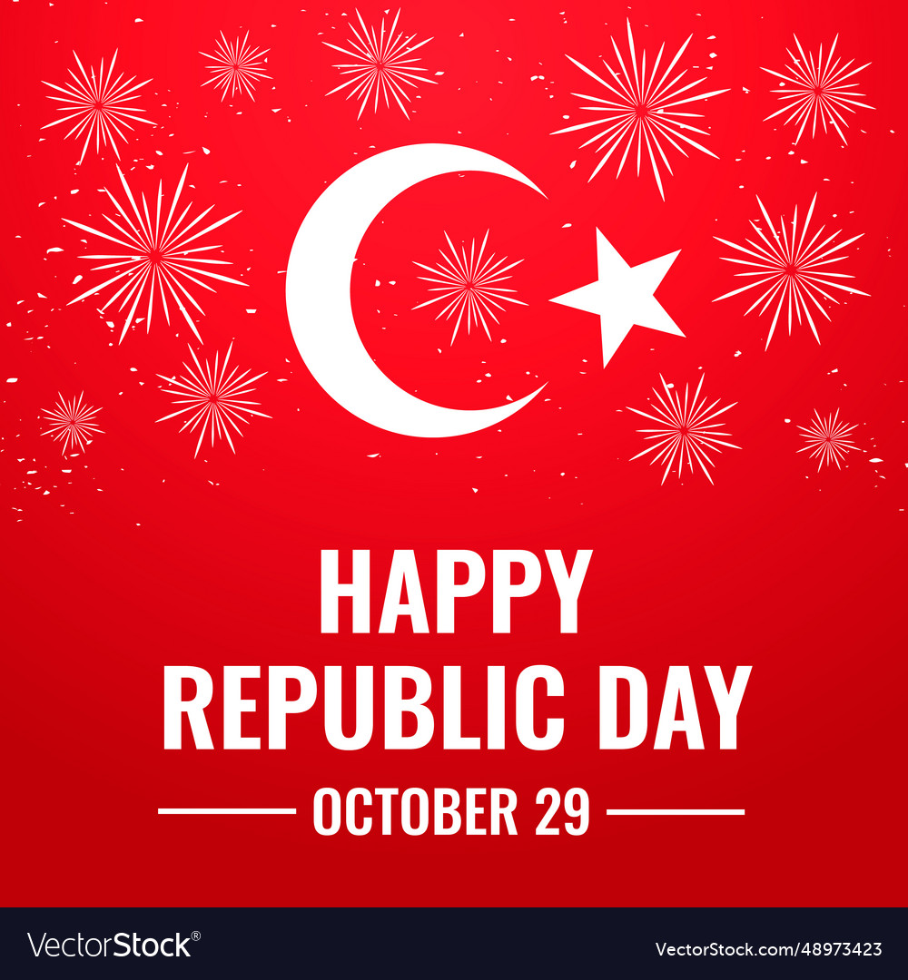 Turkey republic day typography poster national