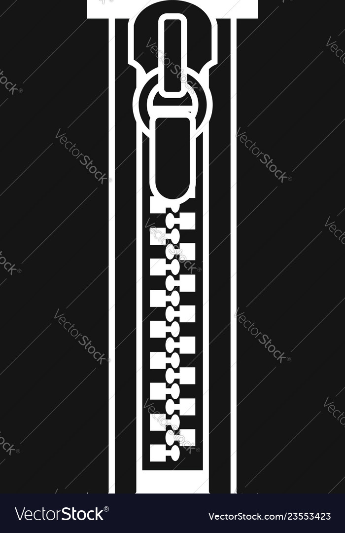 Zipper icon simple style Royalty Free Vector Image