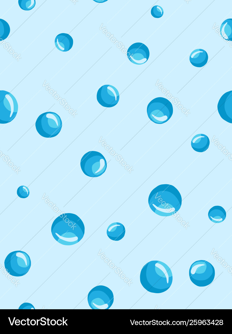 Abstract water bubbles seamless pattern Royalty Free Vector