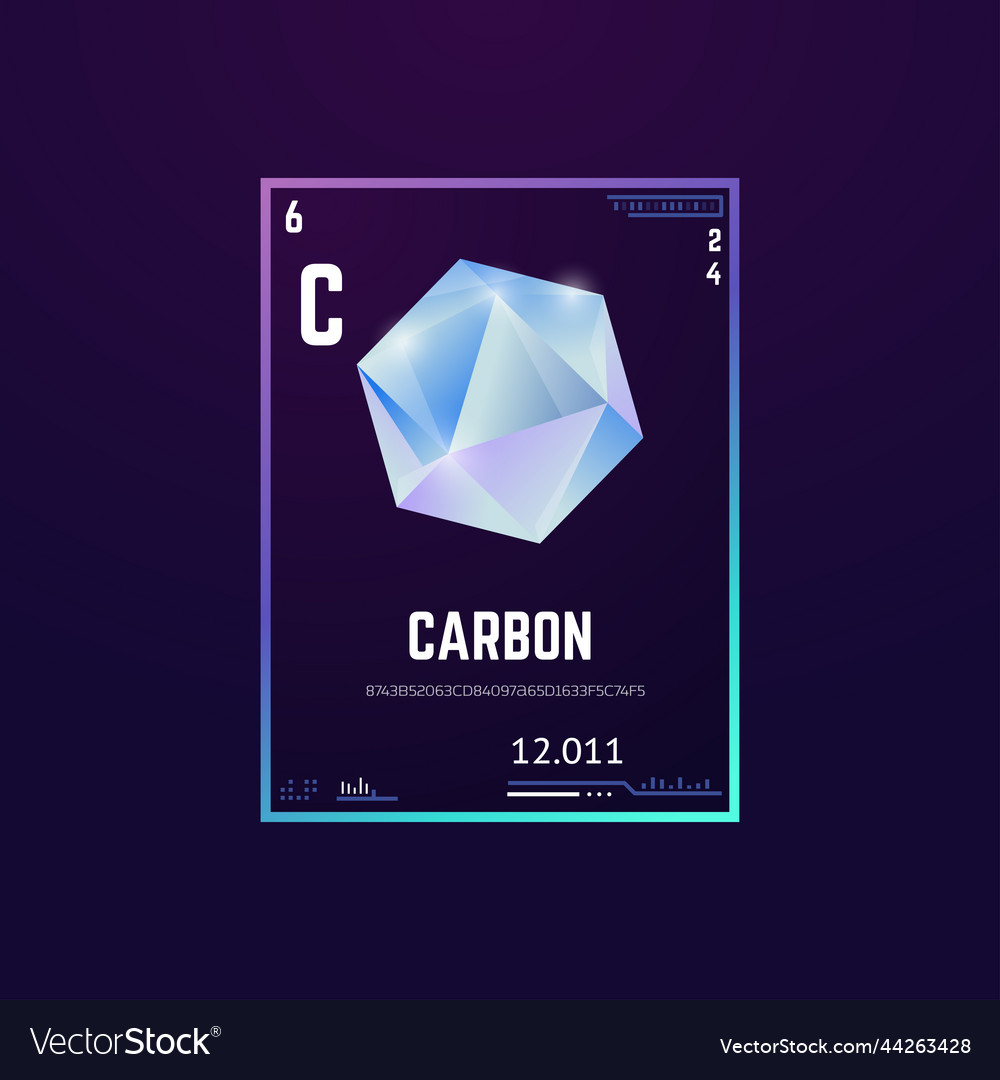 Carbon diamond sign Royalty Free Vector Image VectorStock