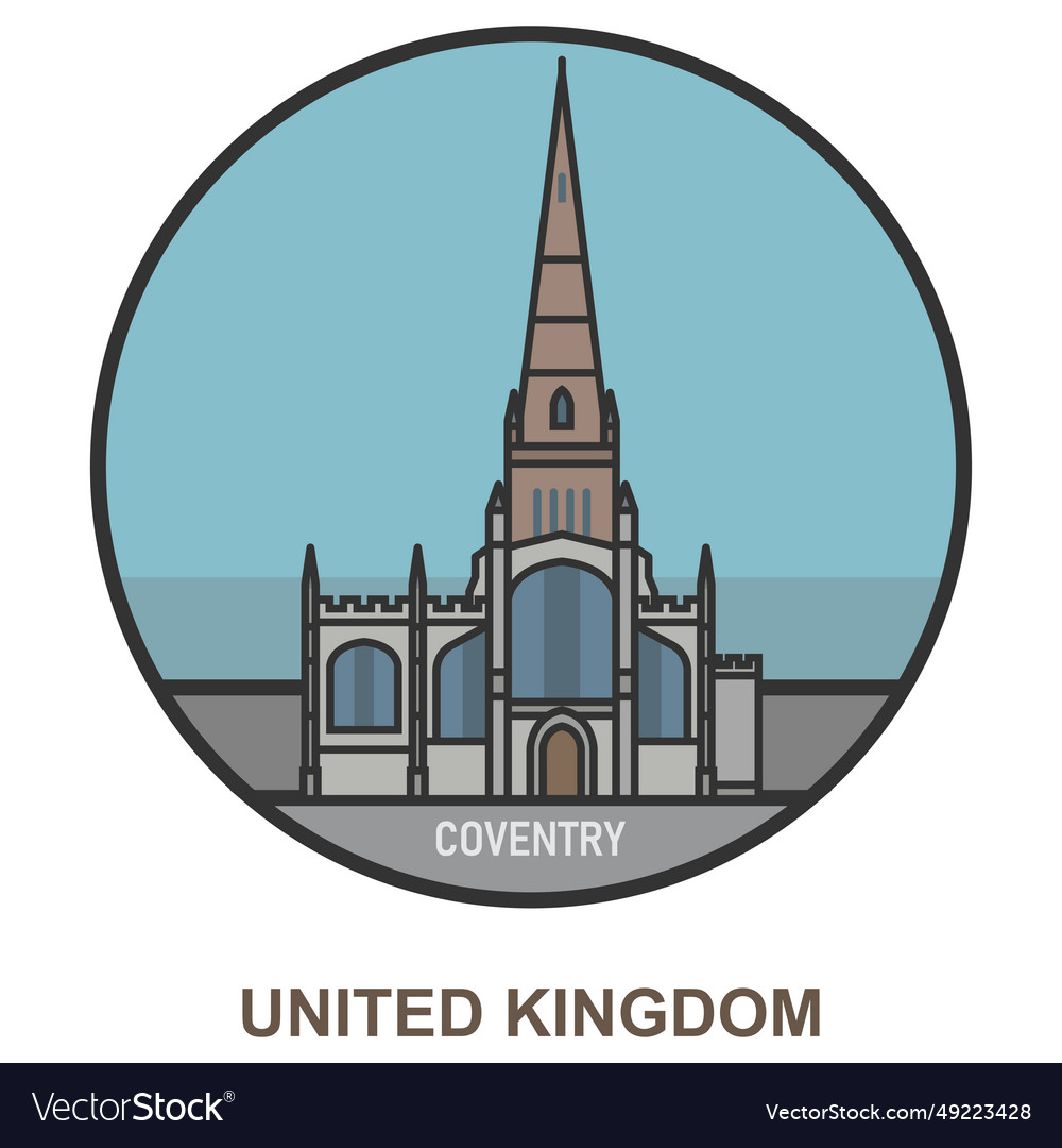 Coventry cities and towns in united kingdom Vector Image