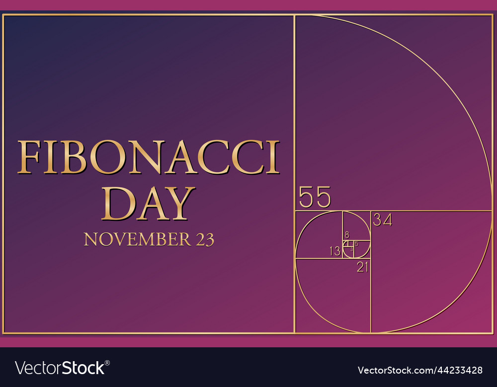 Fibonacci Day Poster Design Royalty Free Vector Image