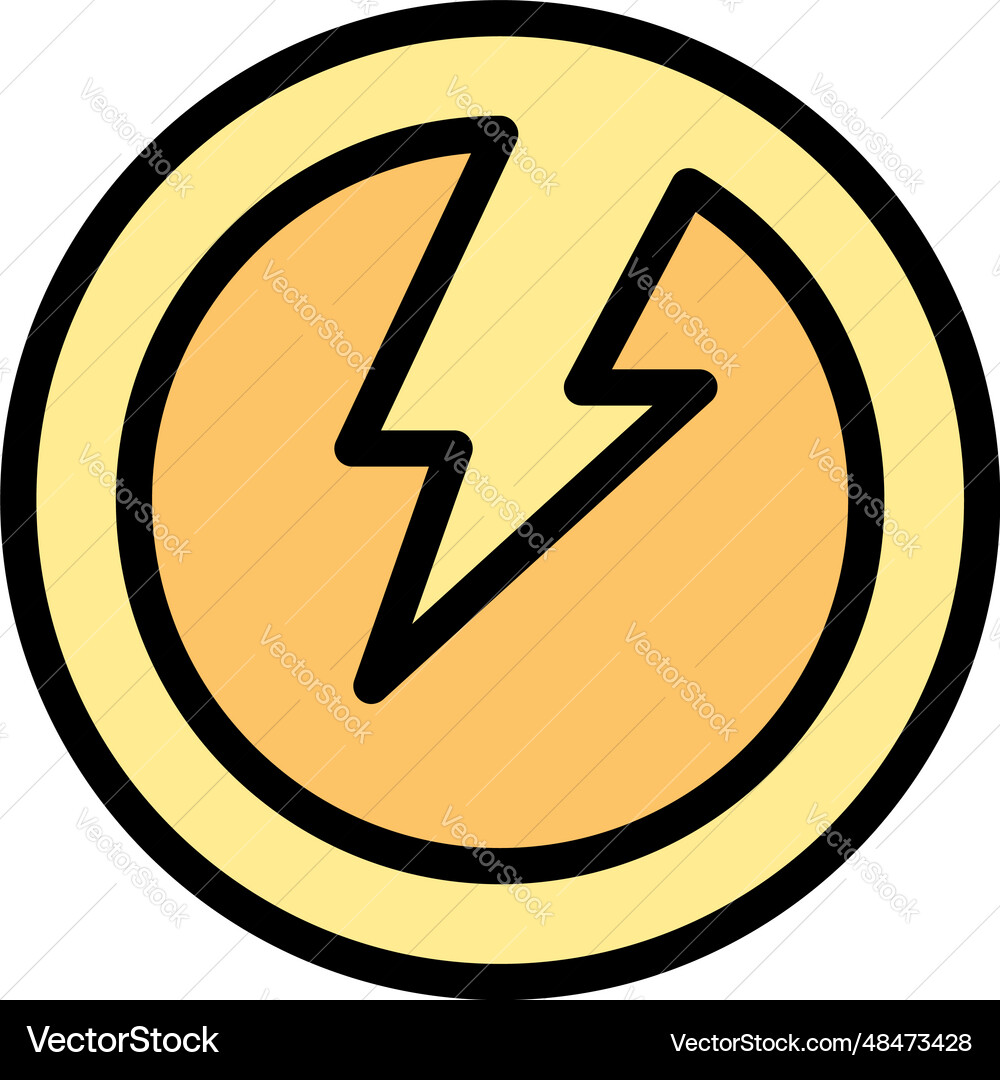 Free energy icon flat Royalty Free Vector Image