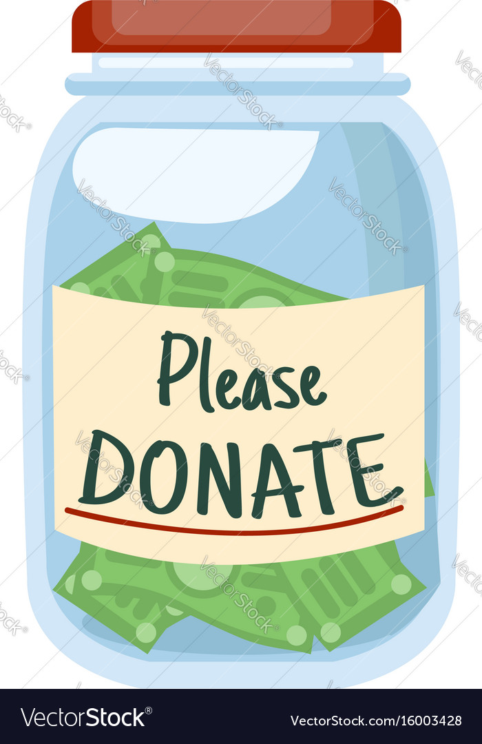 Please Donate Vector Sign Stock Illustration - Download Image Now