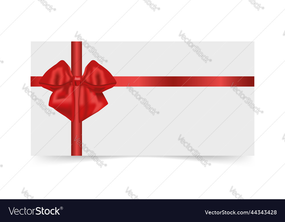 Red bow ribbon gift wrapping Royalty Free Vector Image