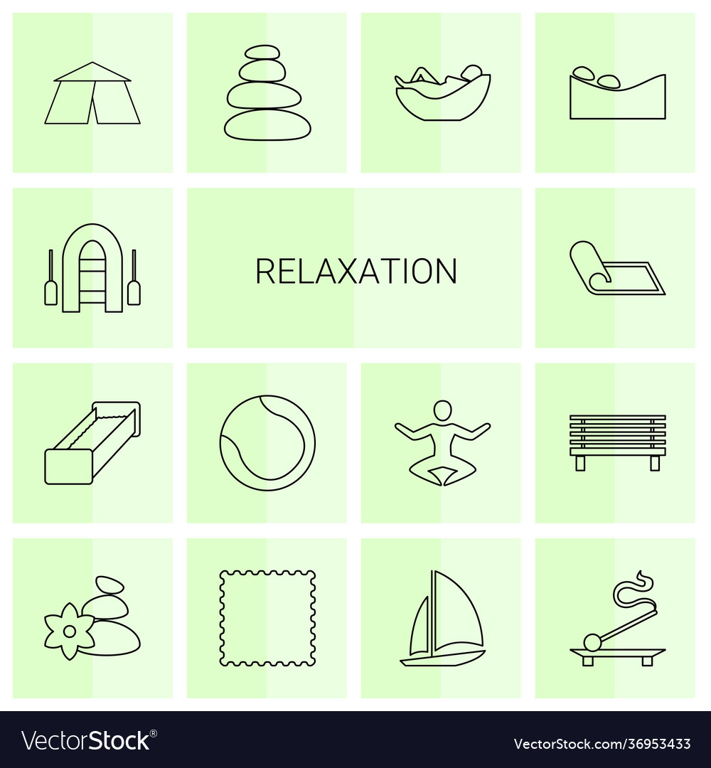 14 relaxation icons