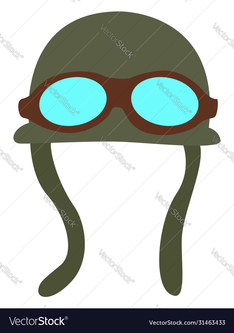 Airplane helmet on white background Royalty Free Vector