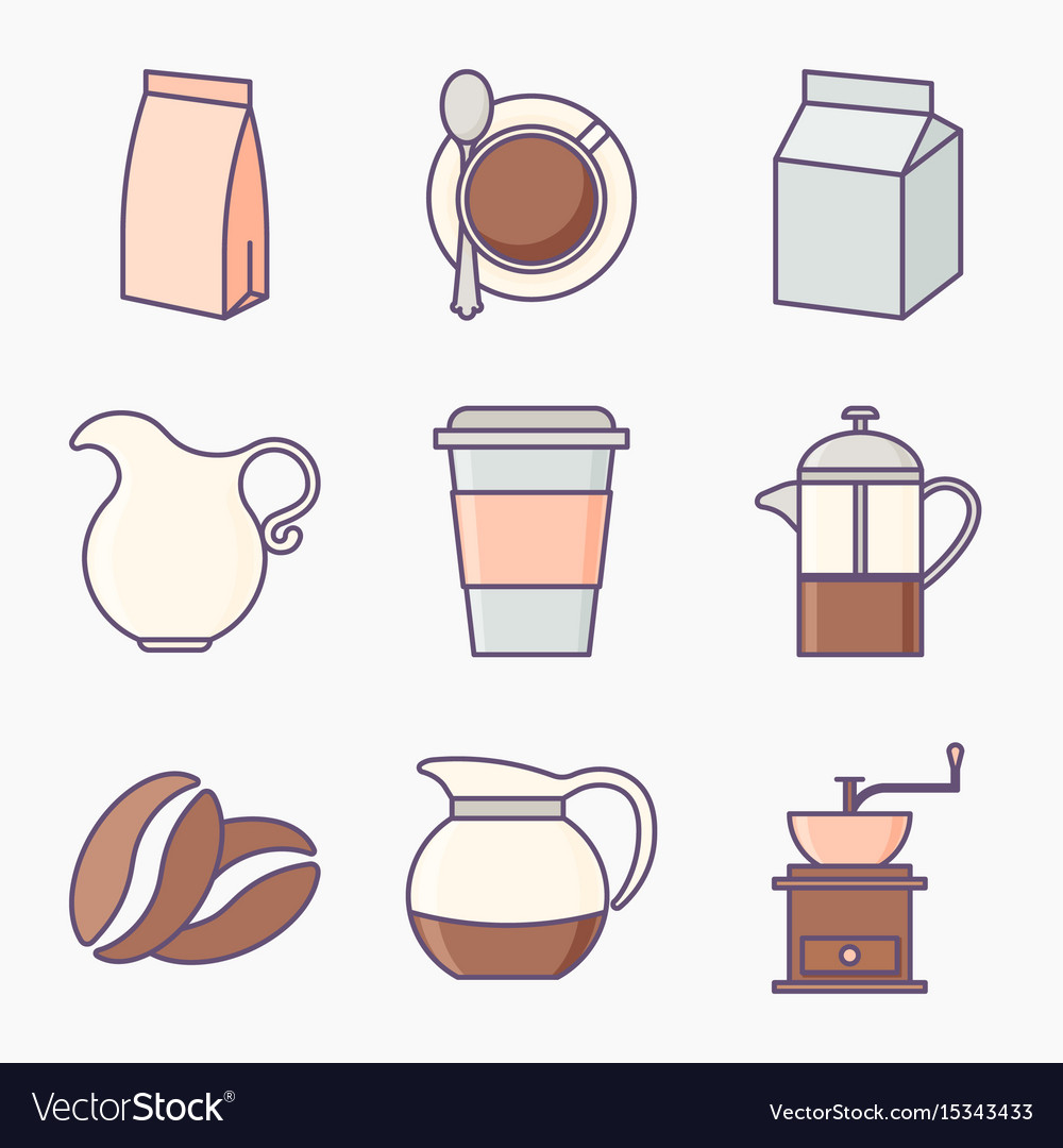 Collection of coffee icons