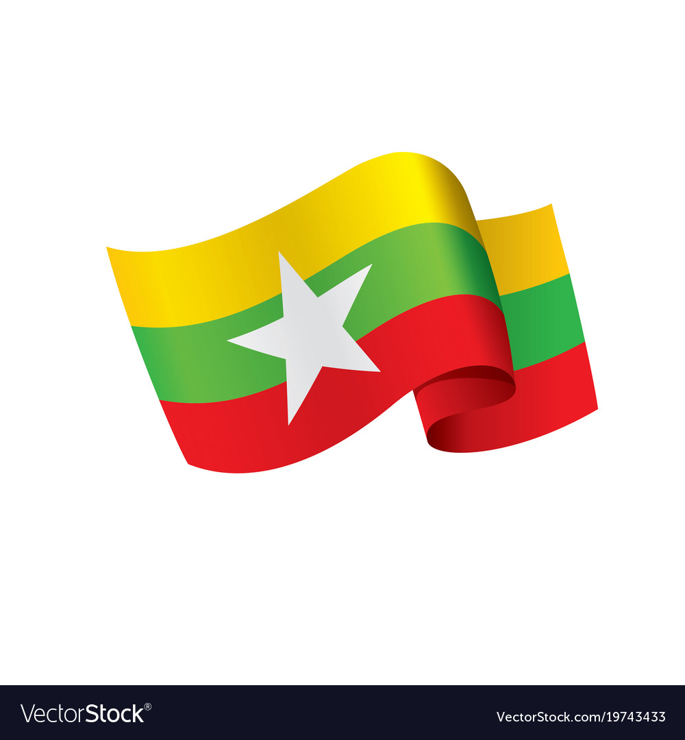 Myanmar flag Royalty Free Vector Image - VectorStock