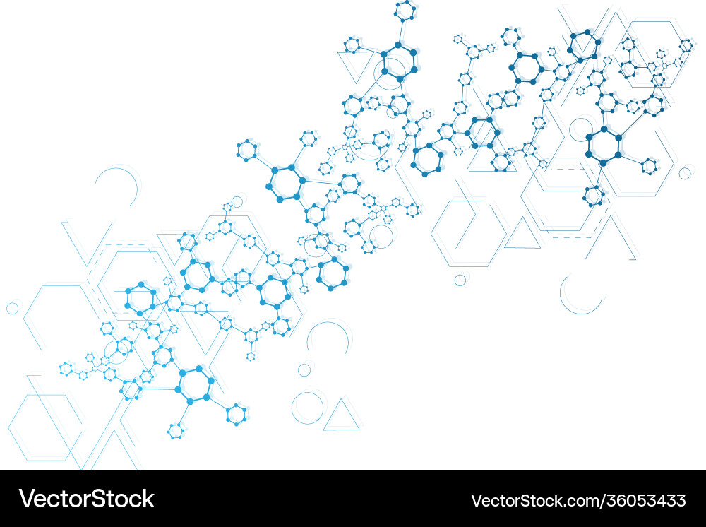 Science network pattern connecting lines and dots Vector Image