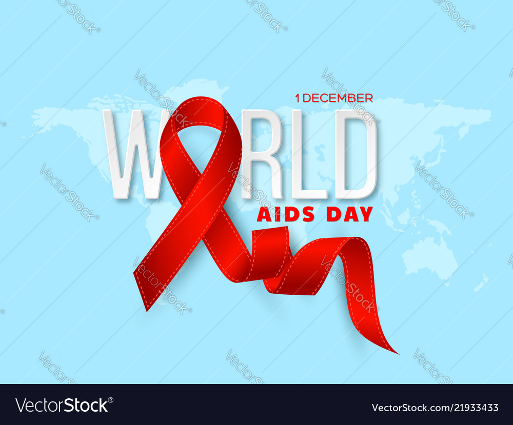 World aids day concept realistic awareness red