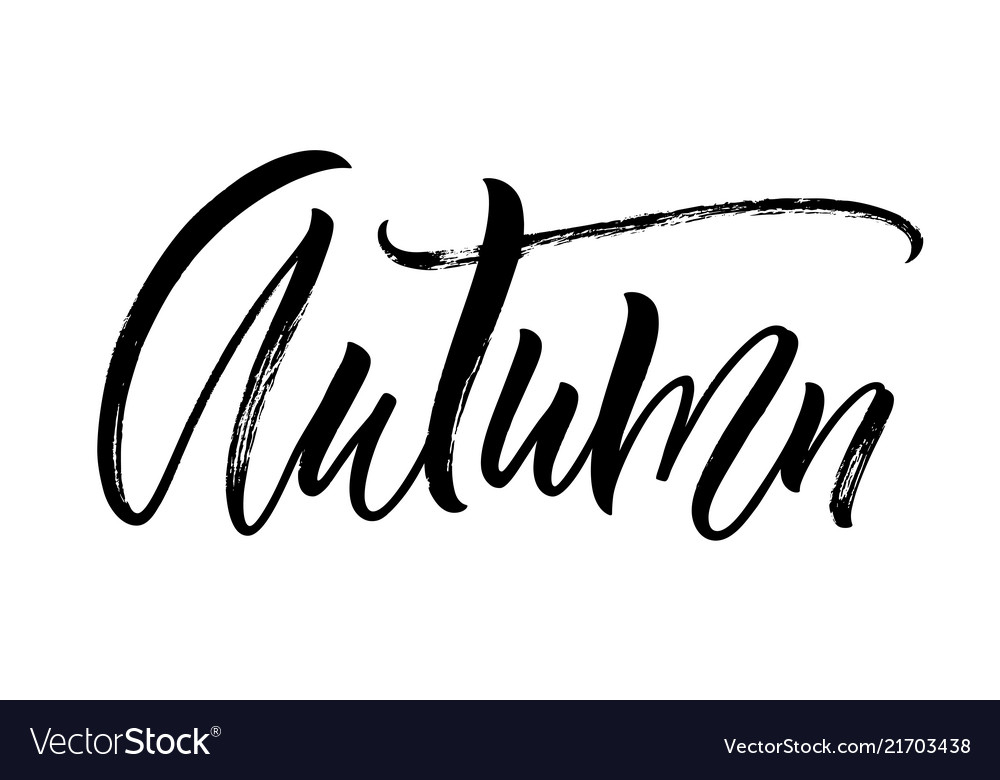 Autumn lettering Royalty Free Vector Image - VectorStock