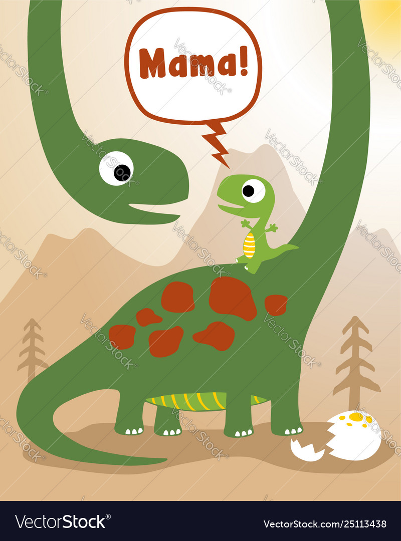 Dinosaurs cartoon family Royalty Free Vector Image Dinosaurs cartoon family Royalty Free Vector Image