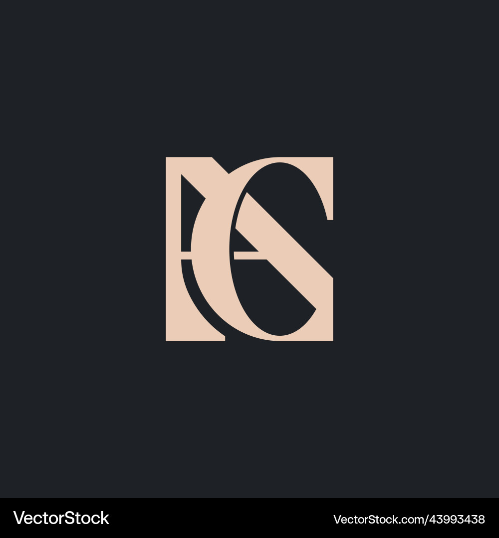 Initial letter ac ca c a monogram logo template Vector Image