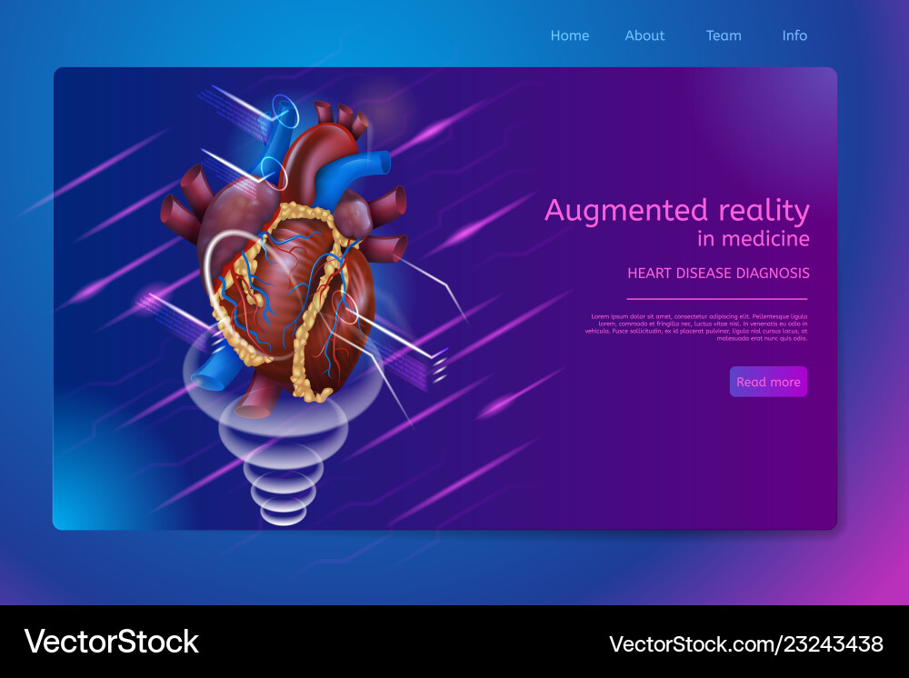 Isometric Banner Augmented Reality In Medicine Vector Image